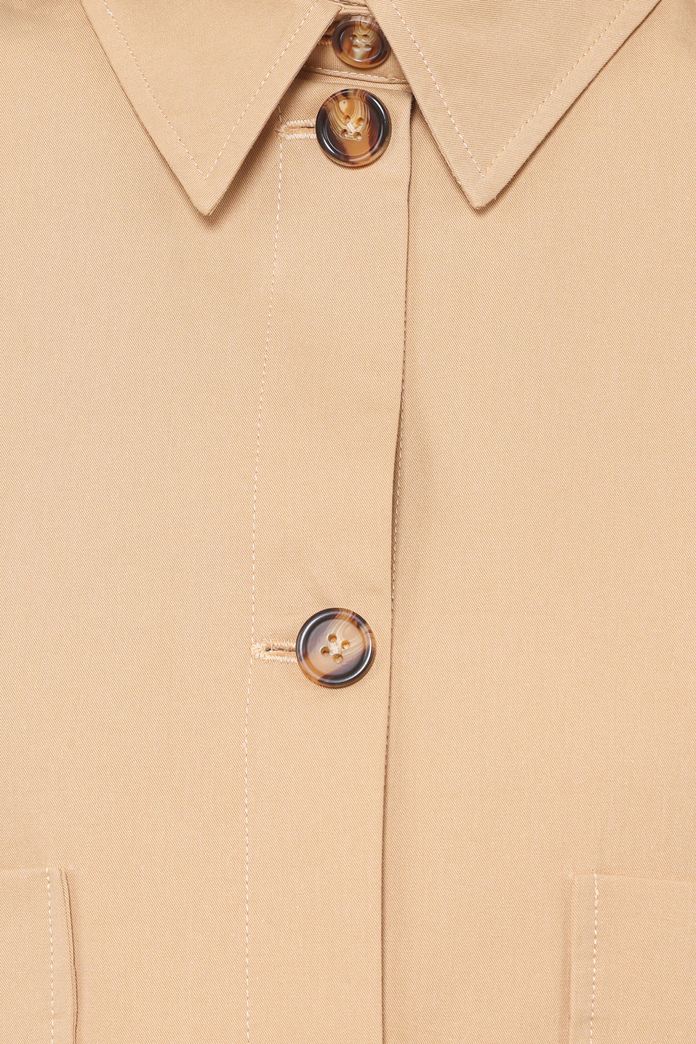 Mattie Cropped Trucker Jacket - Taupe