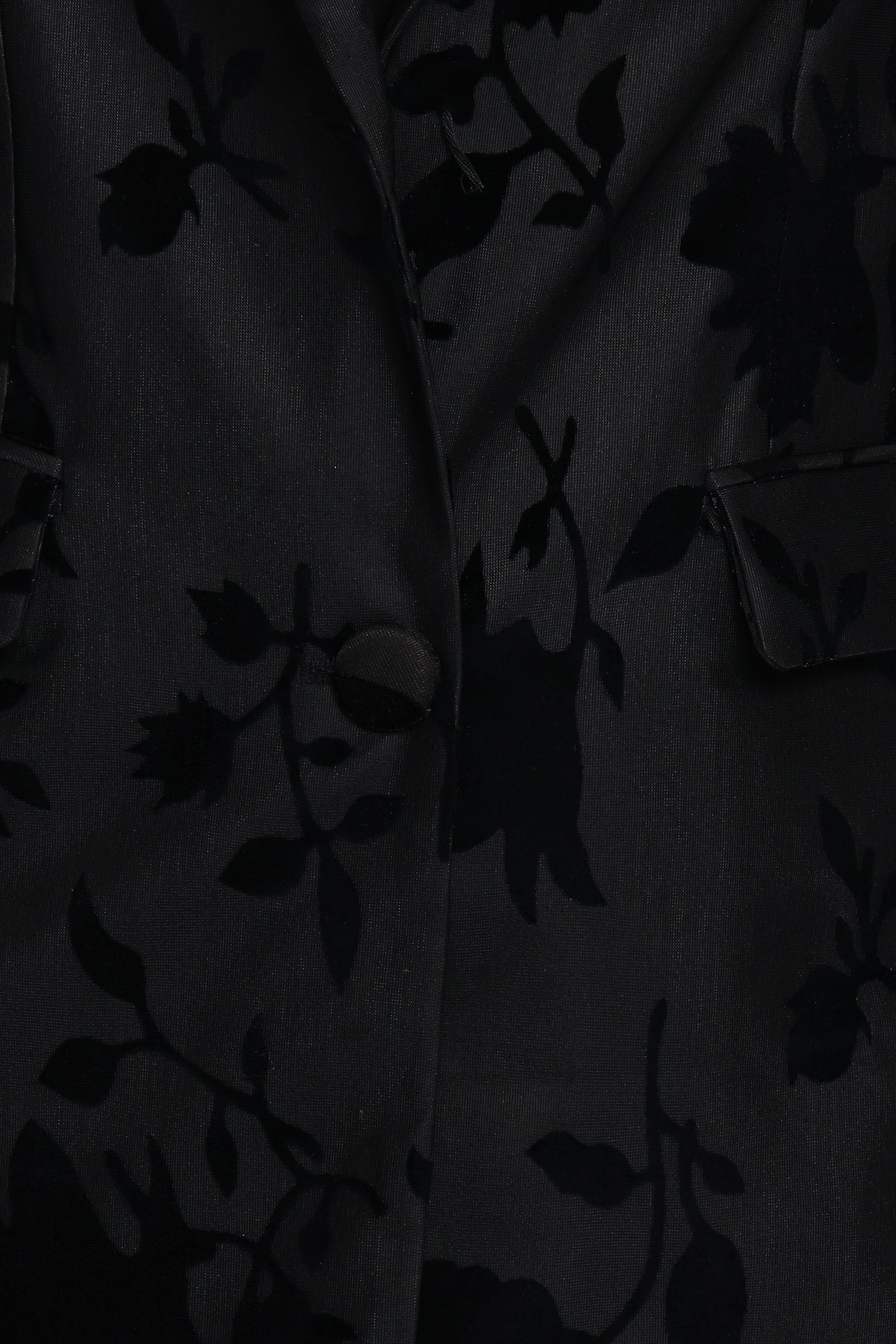 Ollie Burnout Blazer - Black Velvet