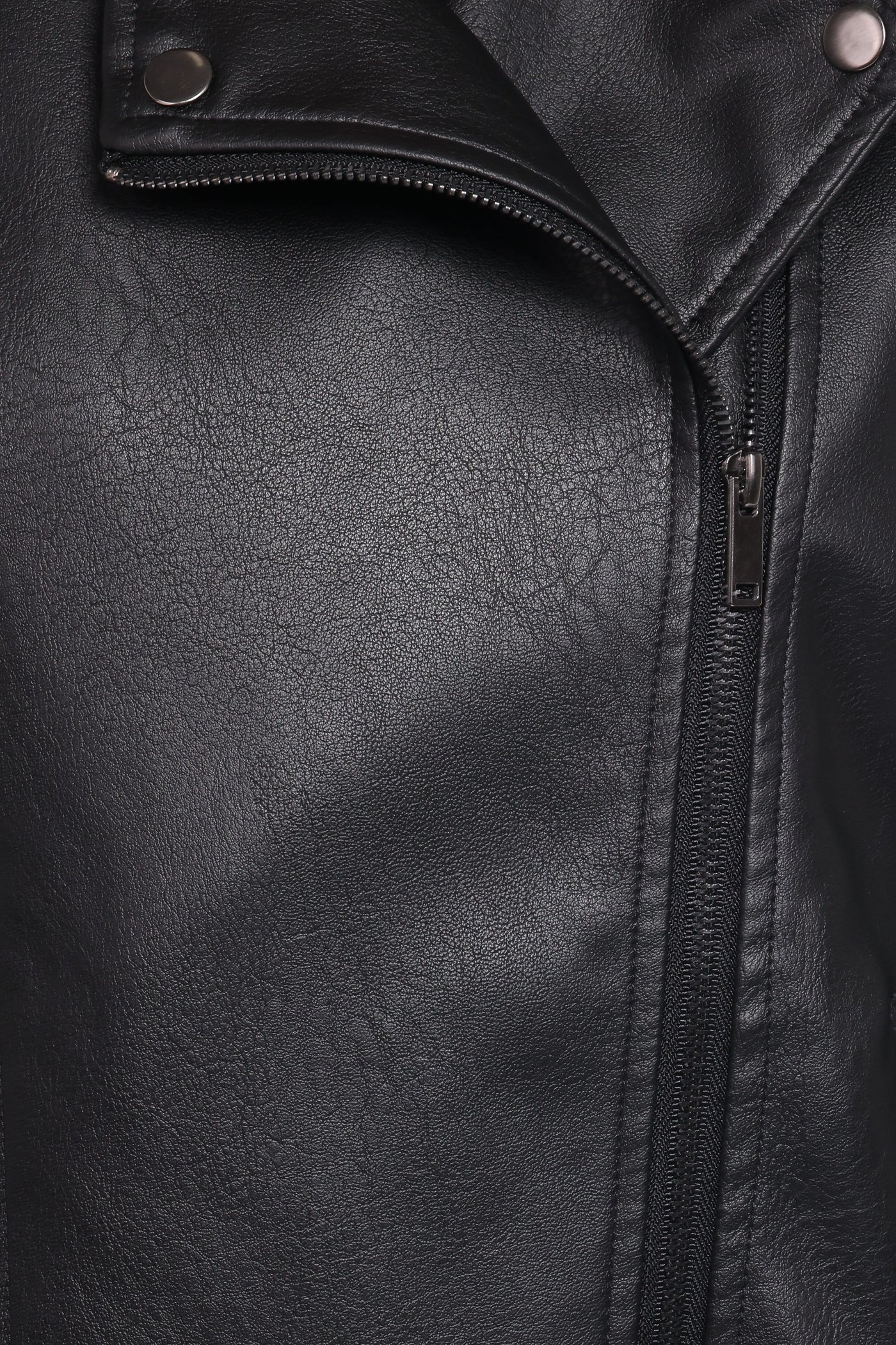Parsons Oversized Faux Leather Moto Jacket - Black