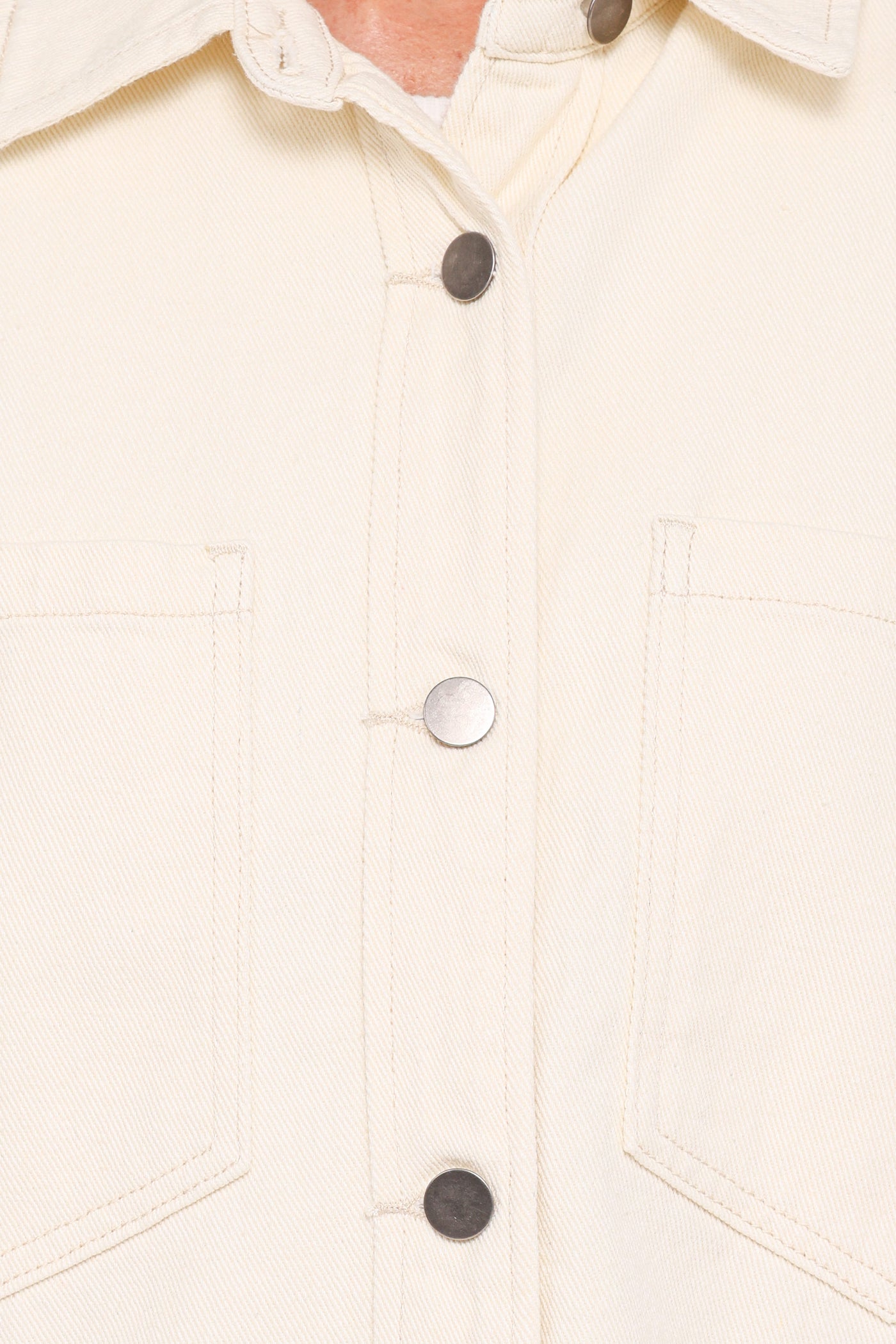 Toto Denim Shacket - Ivory