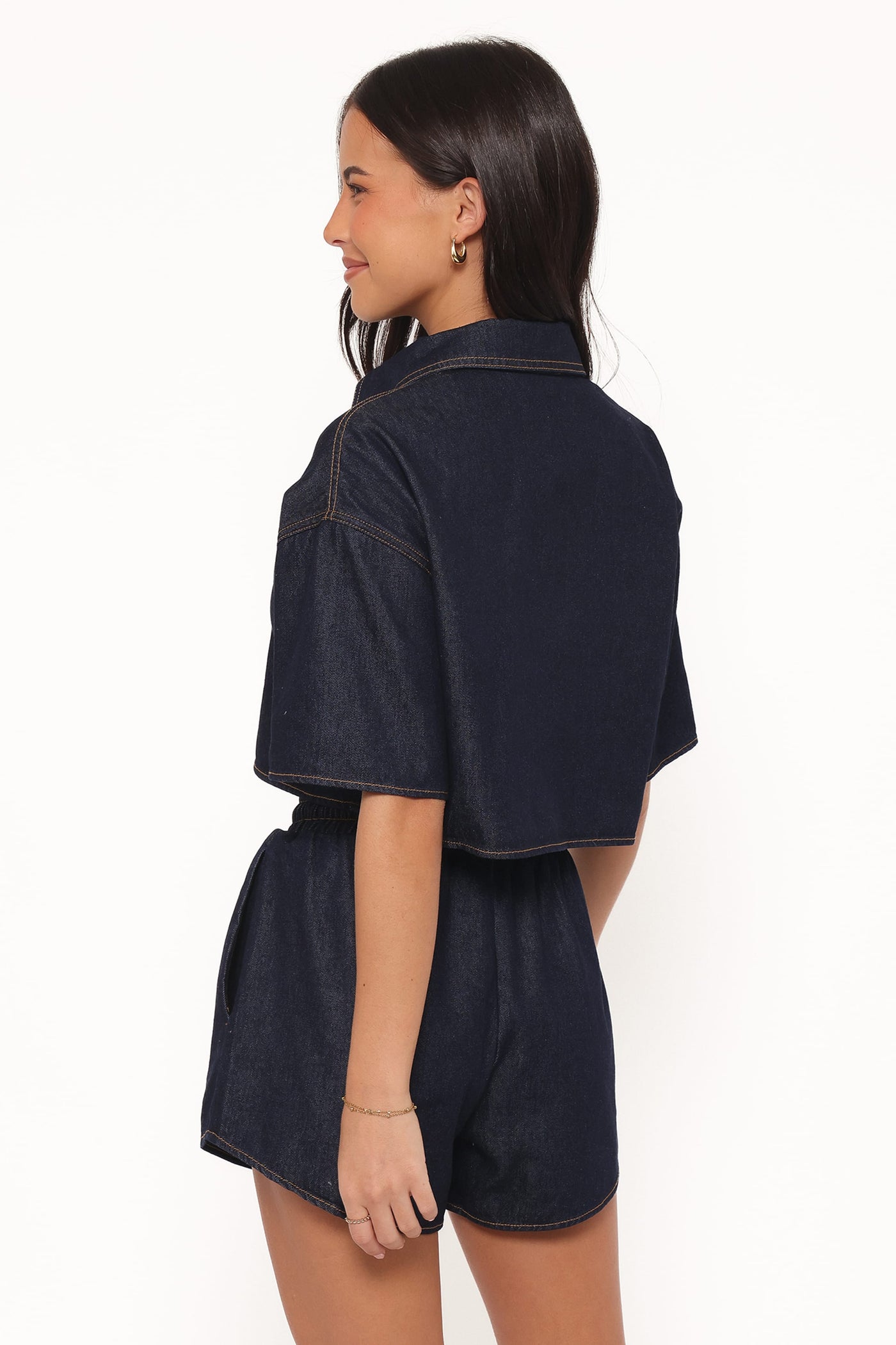 Bels Denim Short Set - Indigo