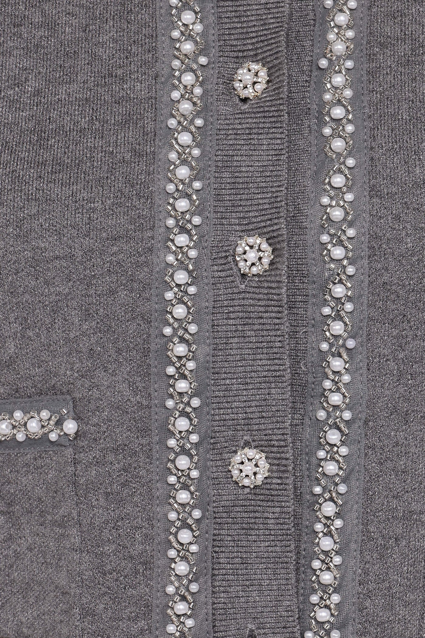 Lumi Pleated Skirt Sweater Set - Grey