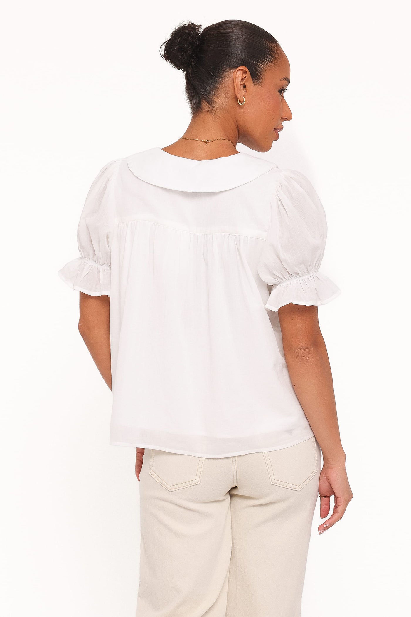 Aisling Pleat Top - White