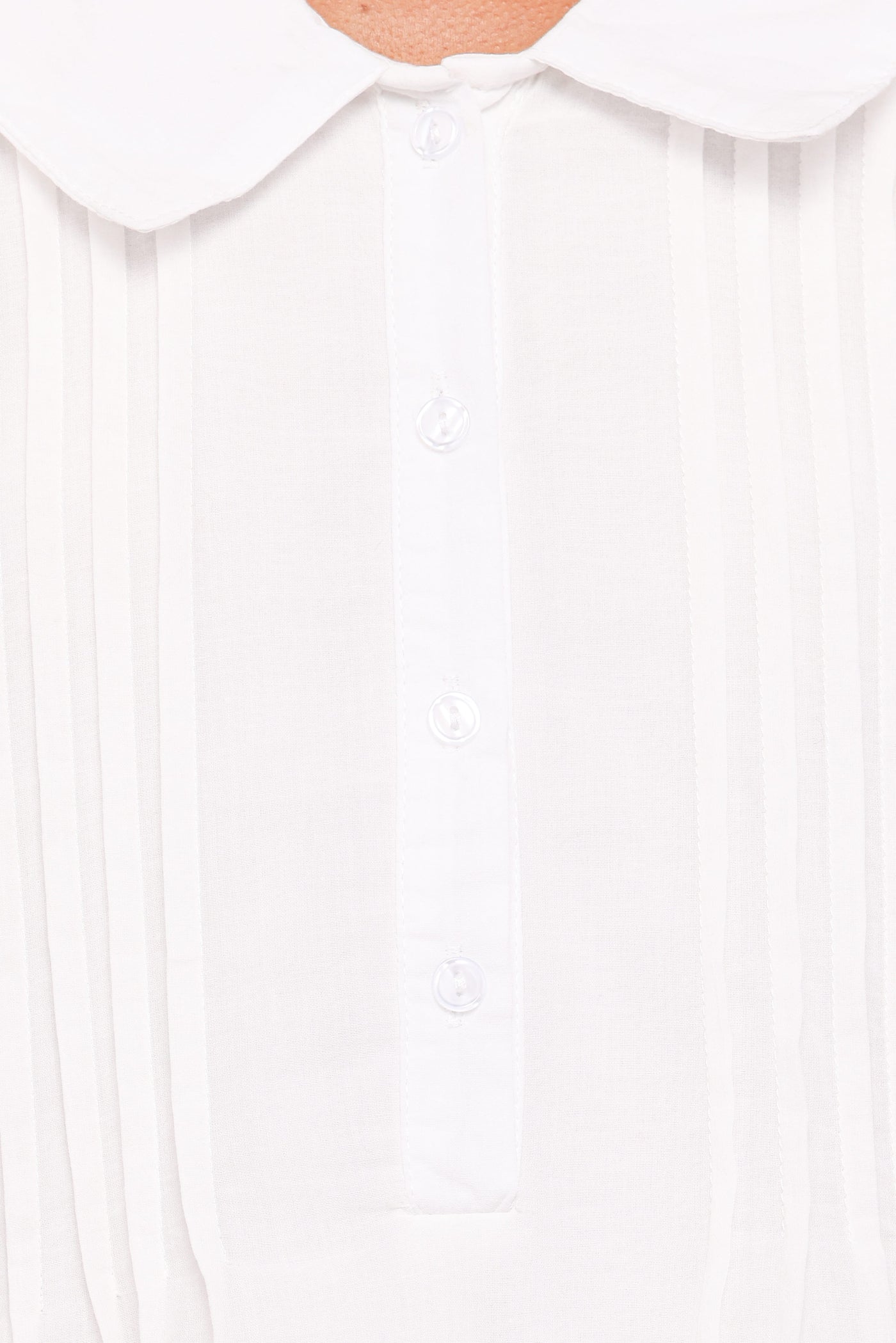 Aisling Pleat Top - White