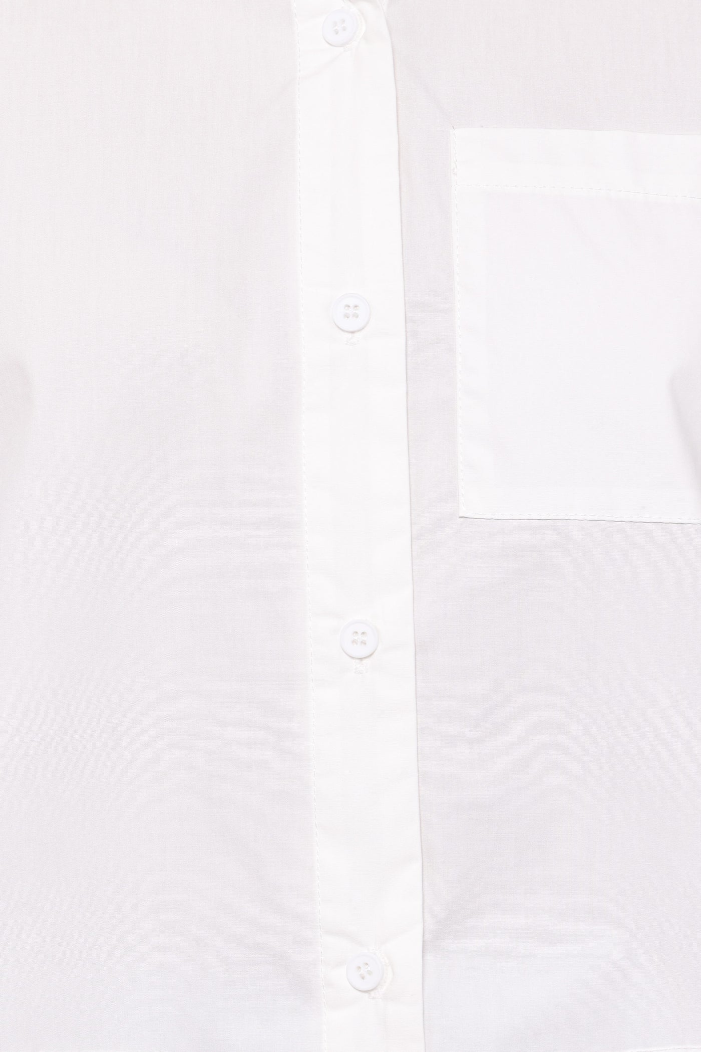 Bronagh Cropped Button Up Shirt - White