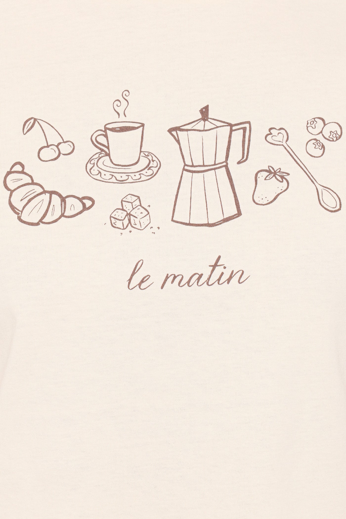 Camelia Graphic Tee - Cream