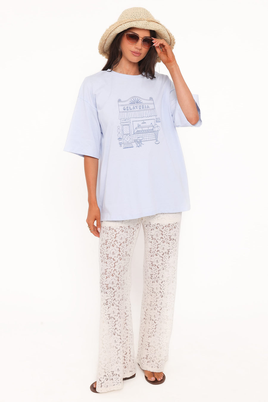 Carmen Graphic Tee - Baby Blue