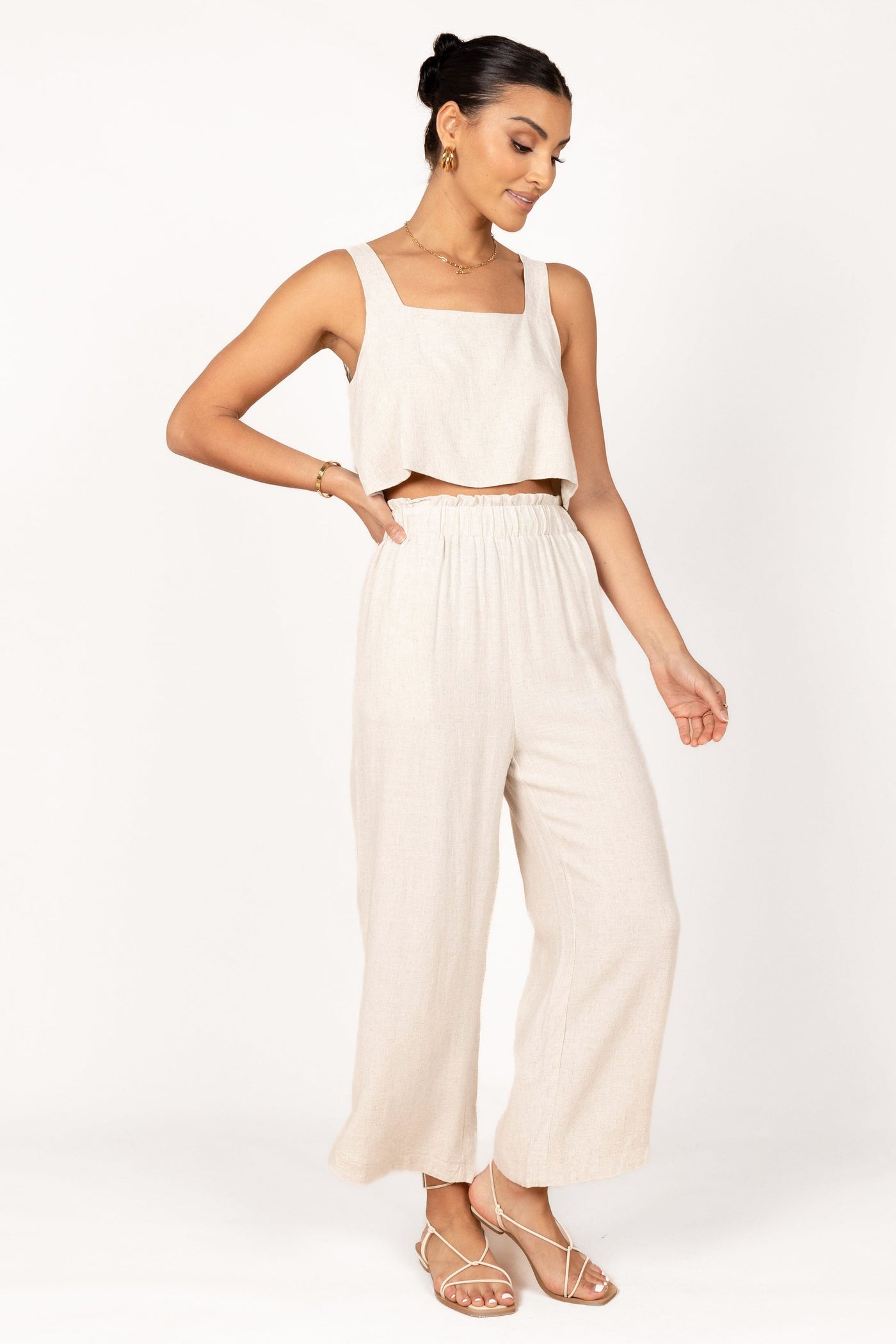 Eleanor Cropped Top - Beige