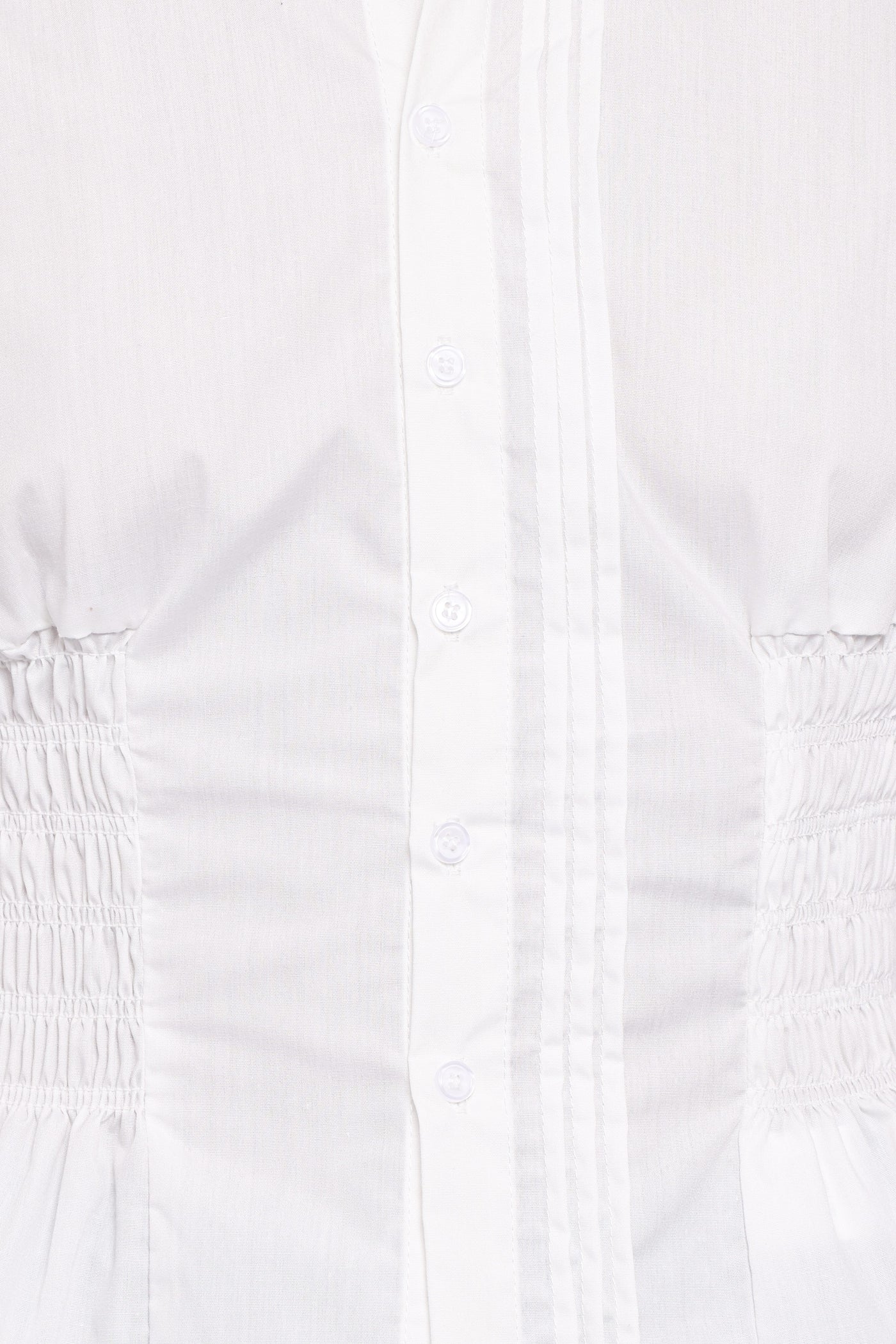 Ione Peplum Shirt - White