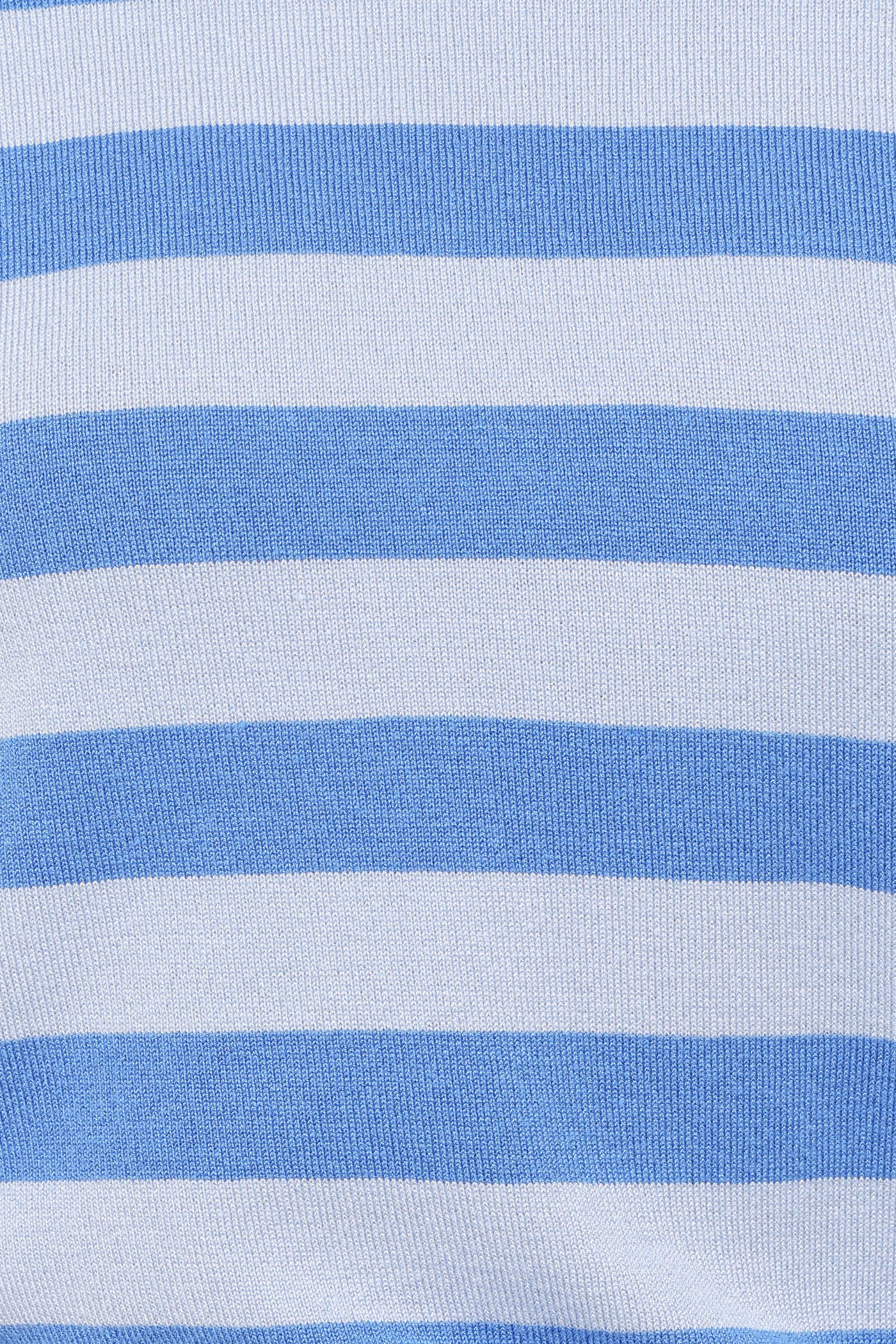 Joss Cropped Knitted Tee - Blue Stripe