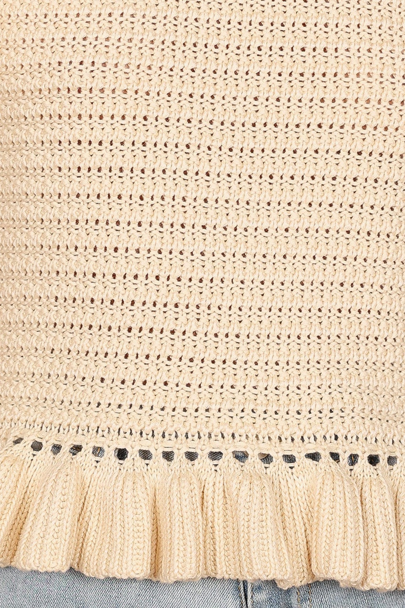 Katia Frill Knitted Top - Cream