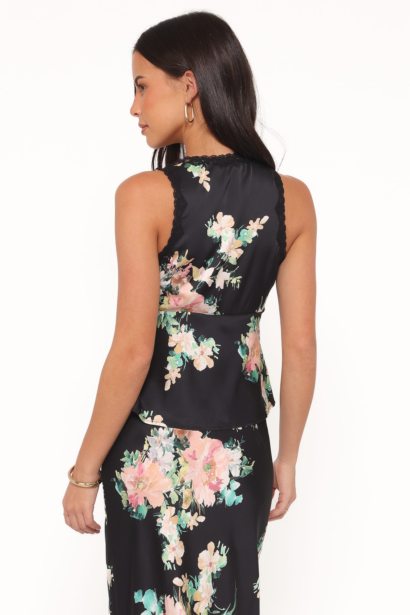 Kelso Top - Black Floral