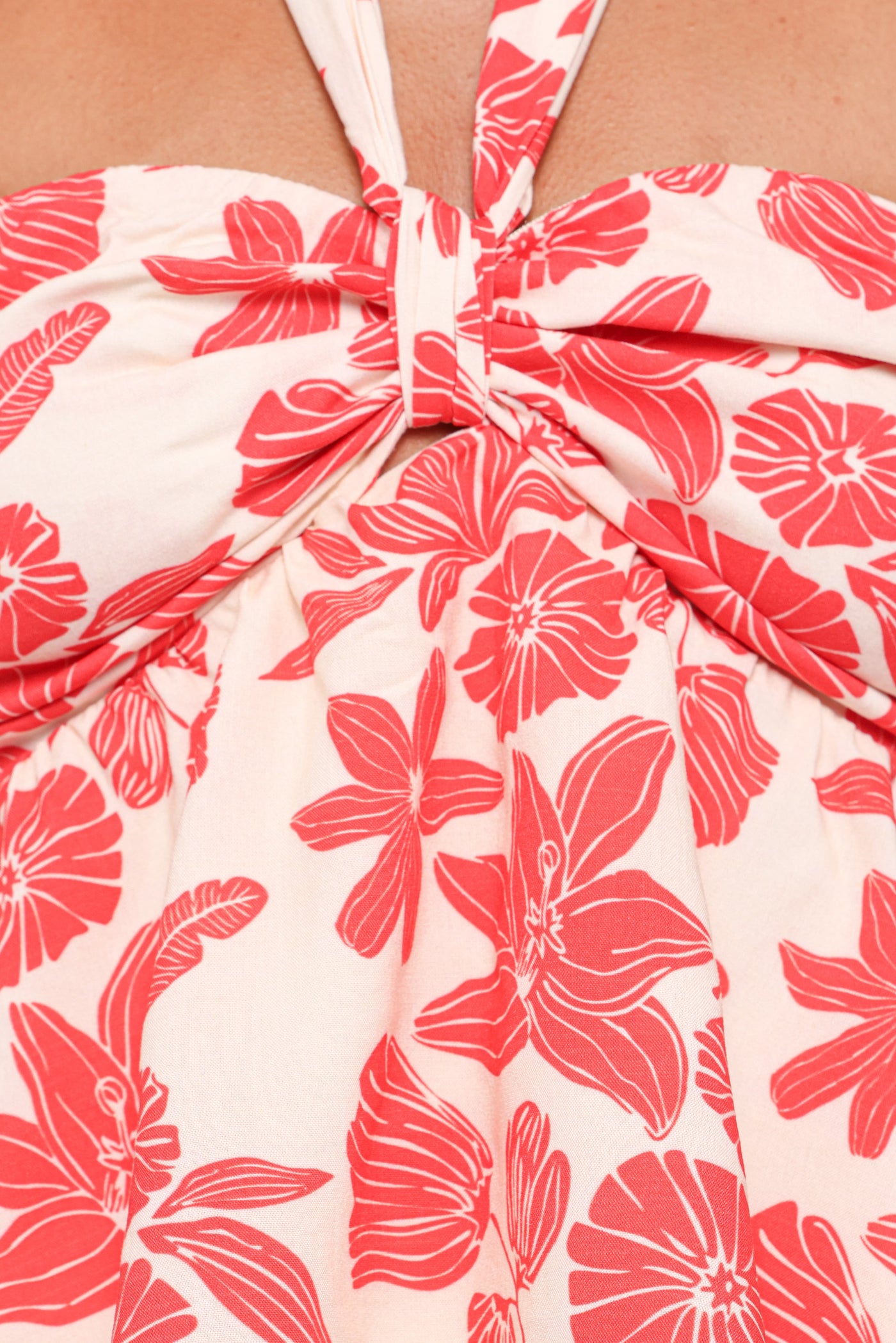 Klara Halter Top - Red Floral