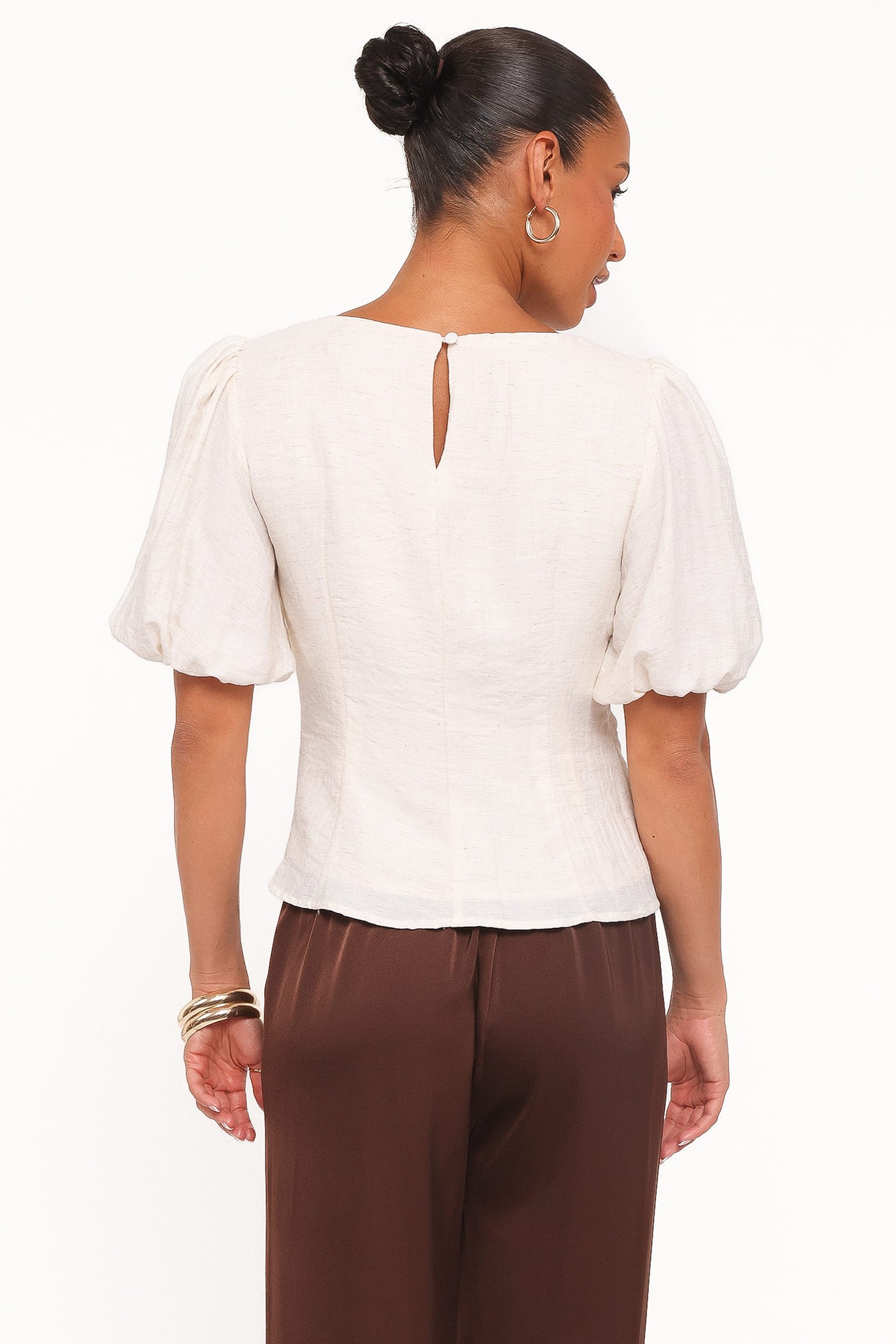 Laurel Puff Sleeve Top - Ivory