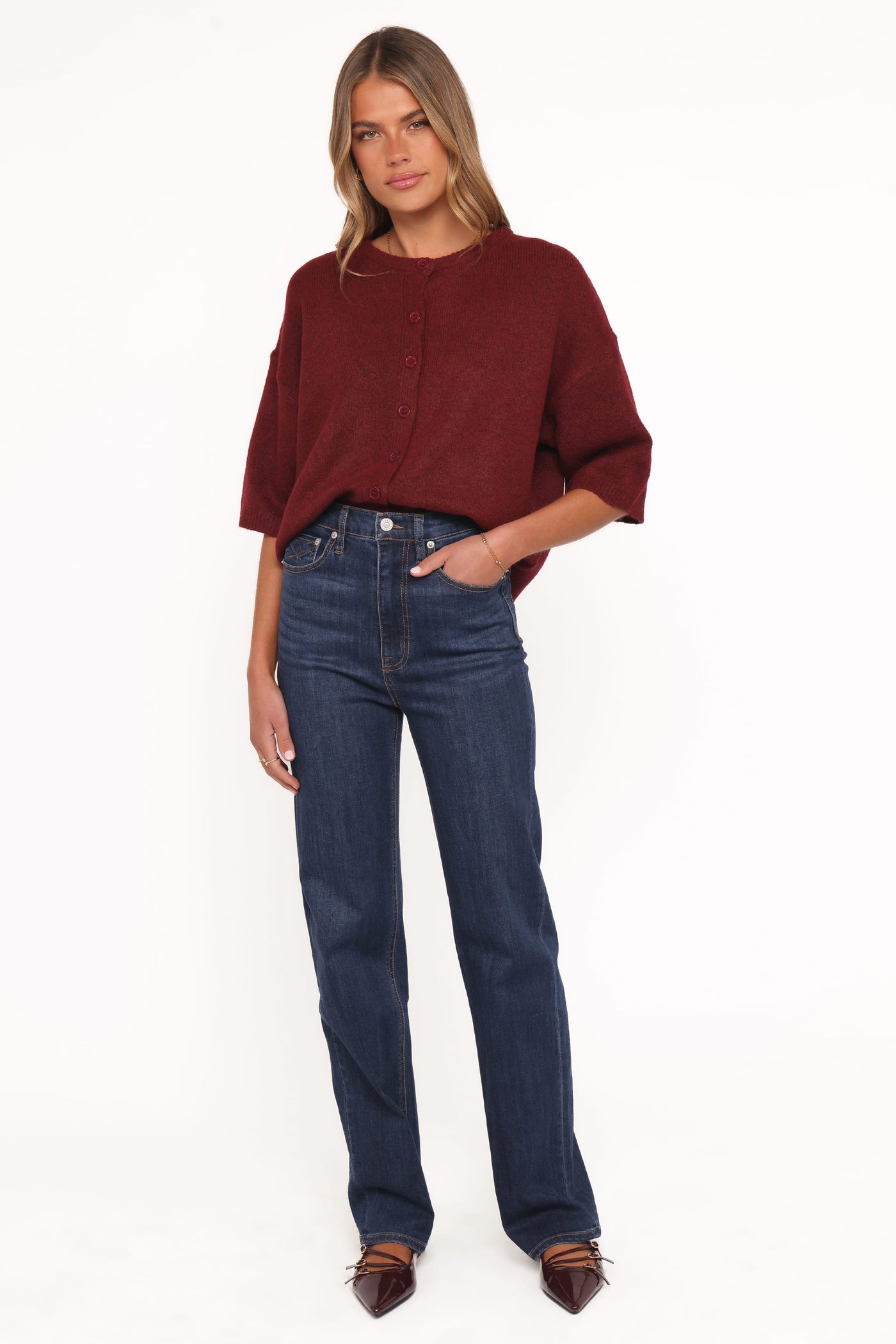 Lilith Knit Top - Wine