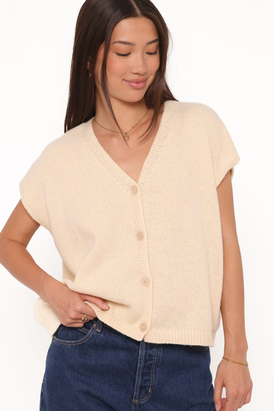 Mariana Knit Vest - Lemon