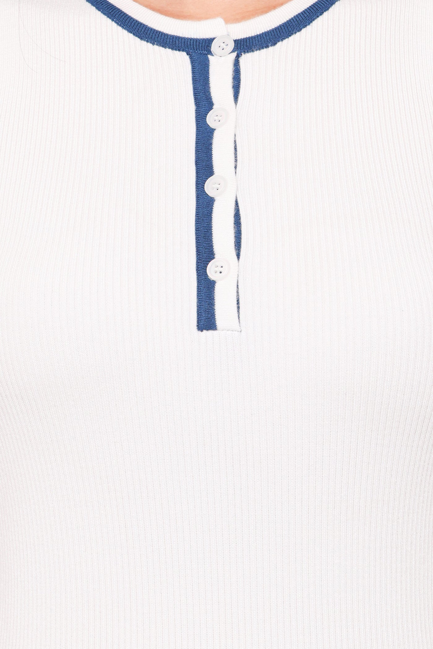 Marion Henley Knitted Tank Top - White
