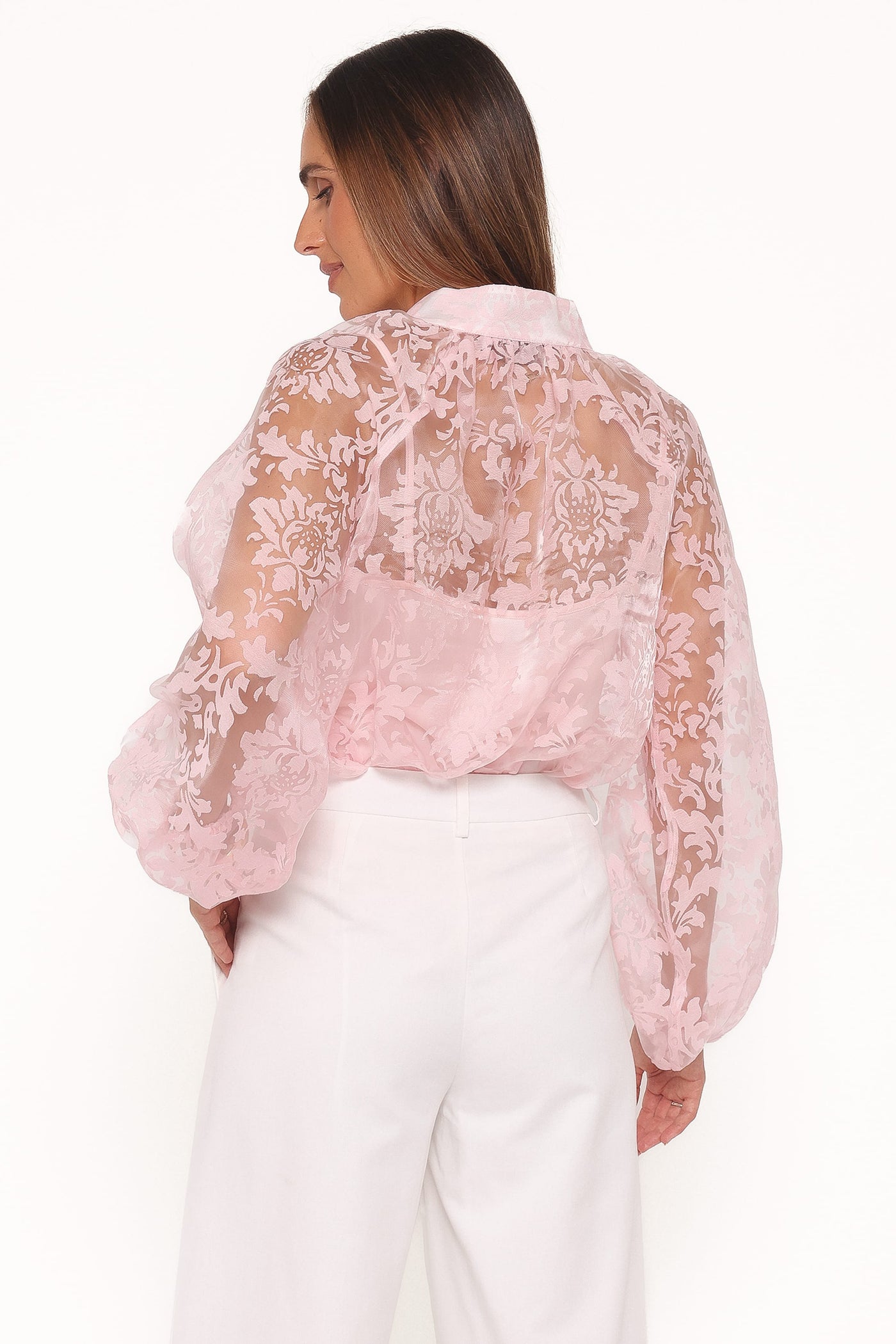 Marni Organza Top - Pink Floral