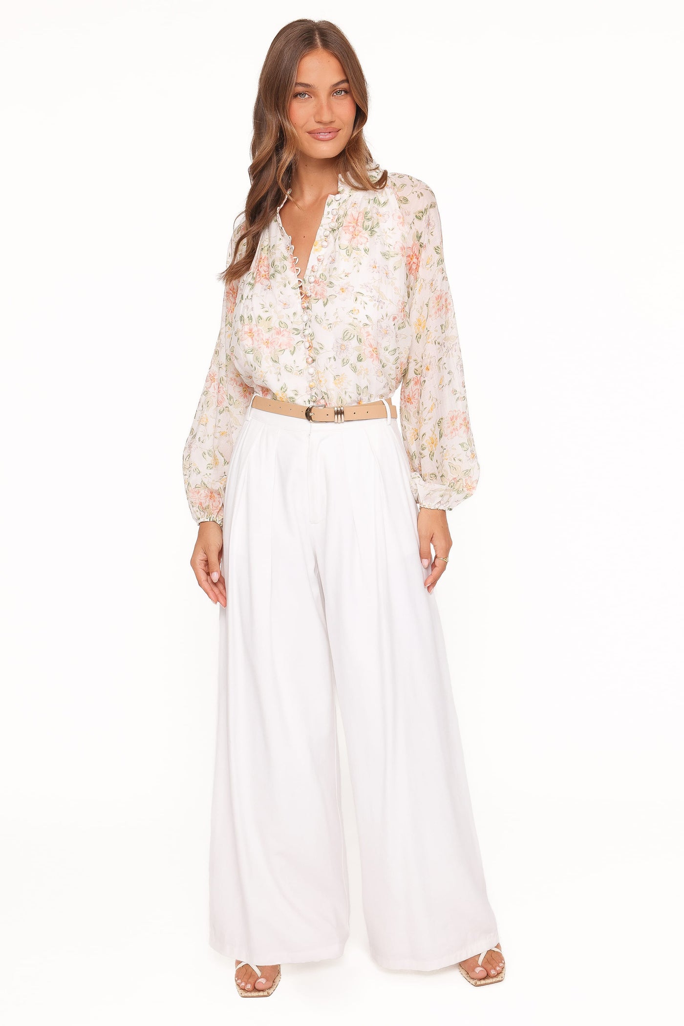 Marni Top -  White Multi Floral