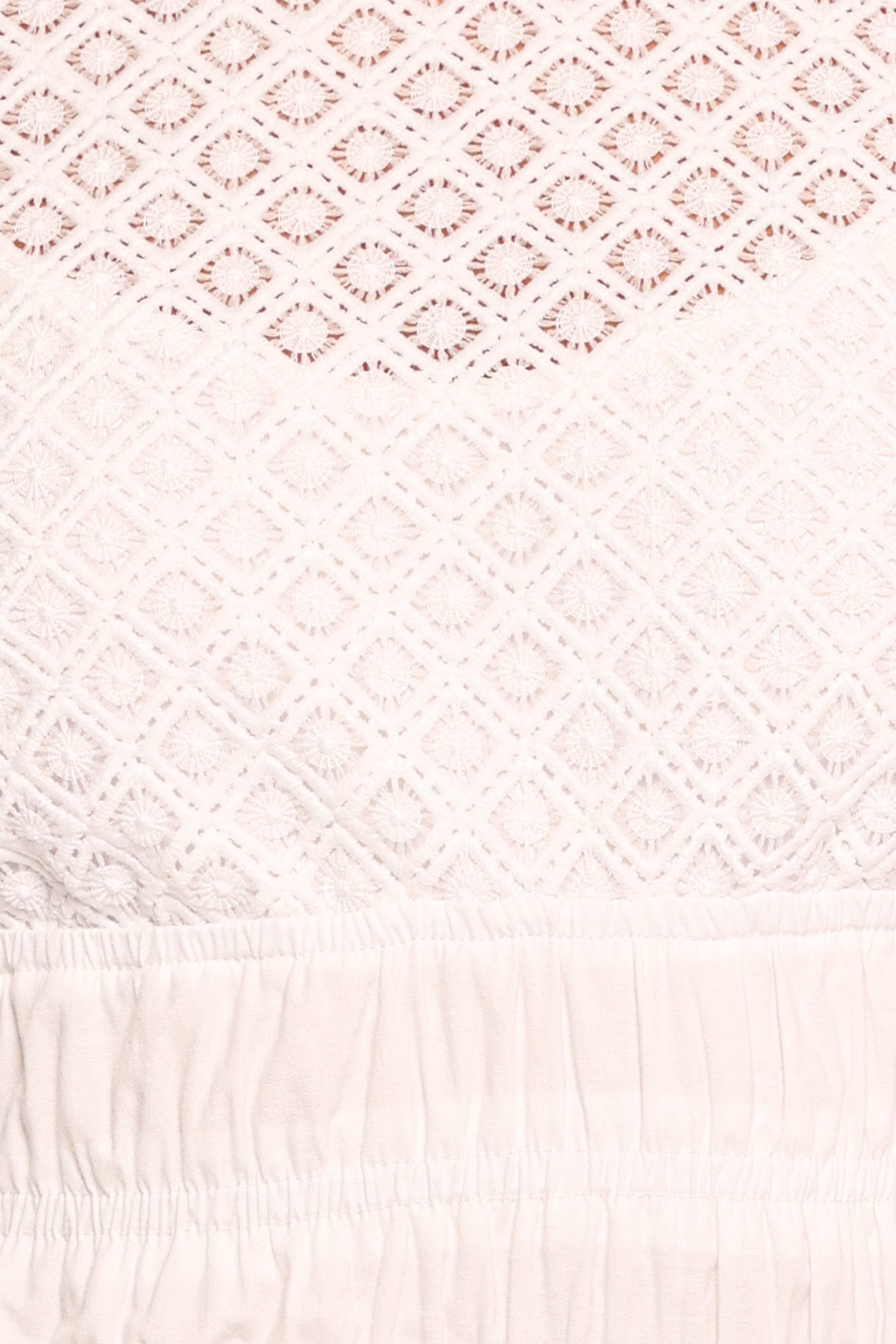 Riven Shirred Top - White