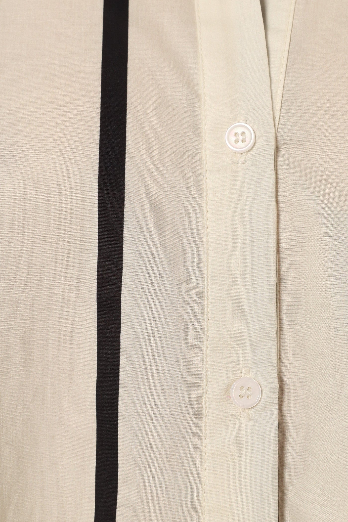 Silvia Button Down Shirt - Cream Stripe
