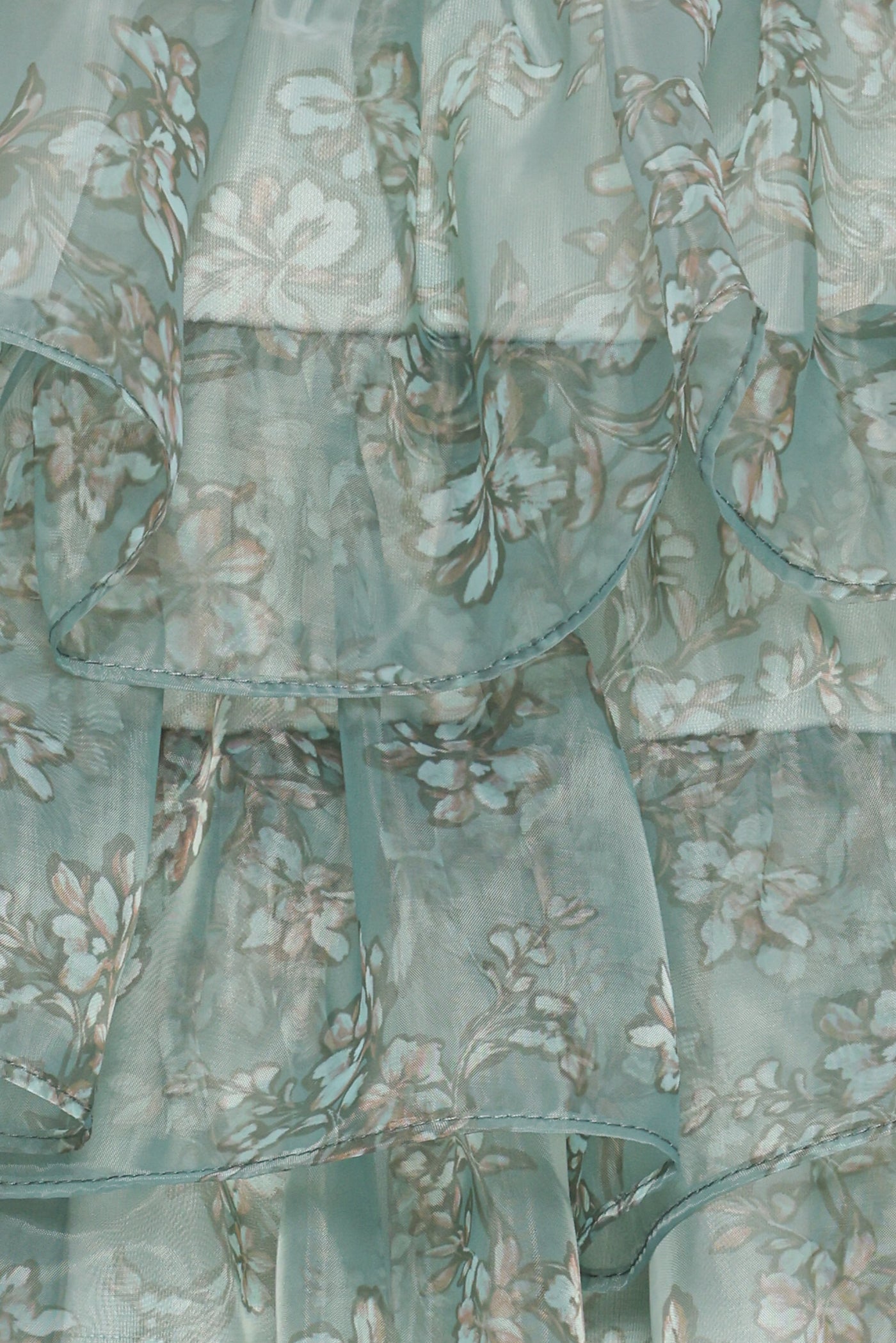 Taelya Flounce Top - Mint Green Floral
