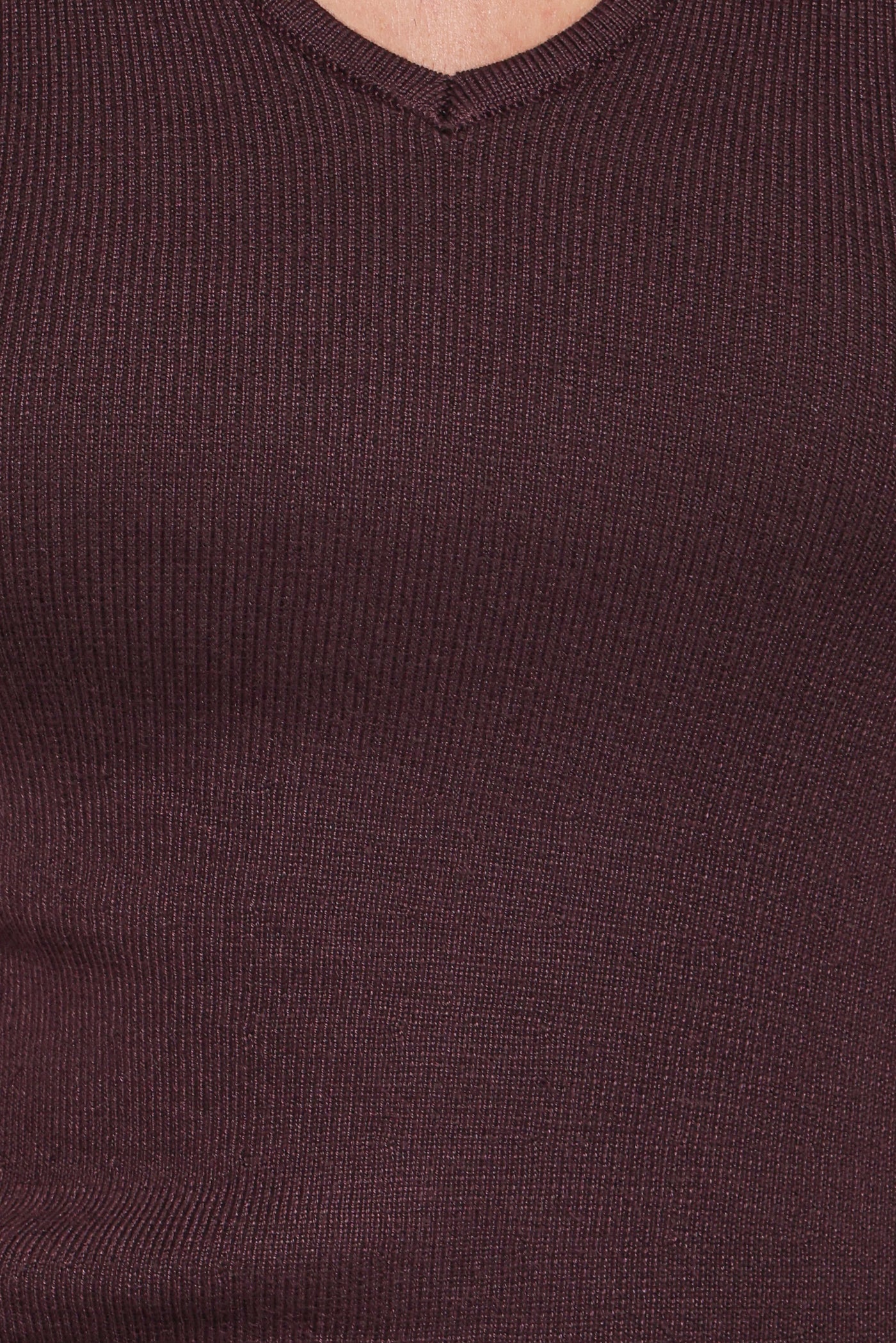 Tori Side Cinch Knitted Top - Chocolate Brown