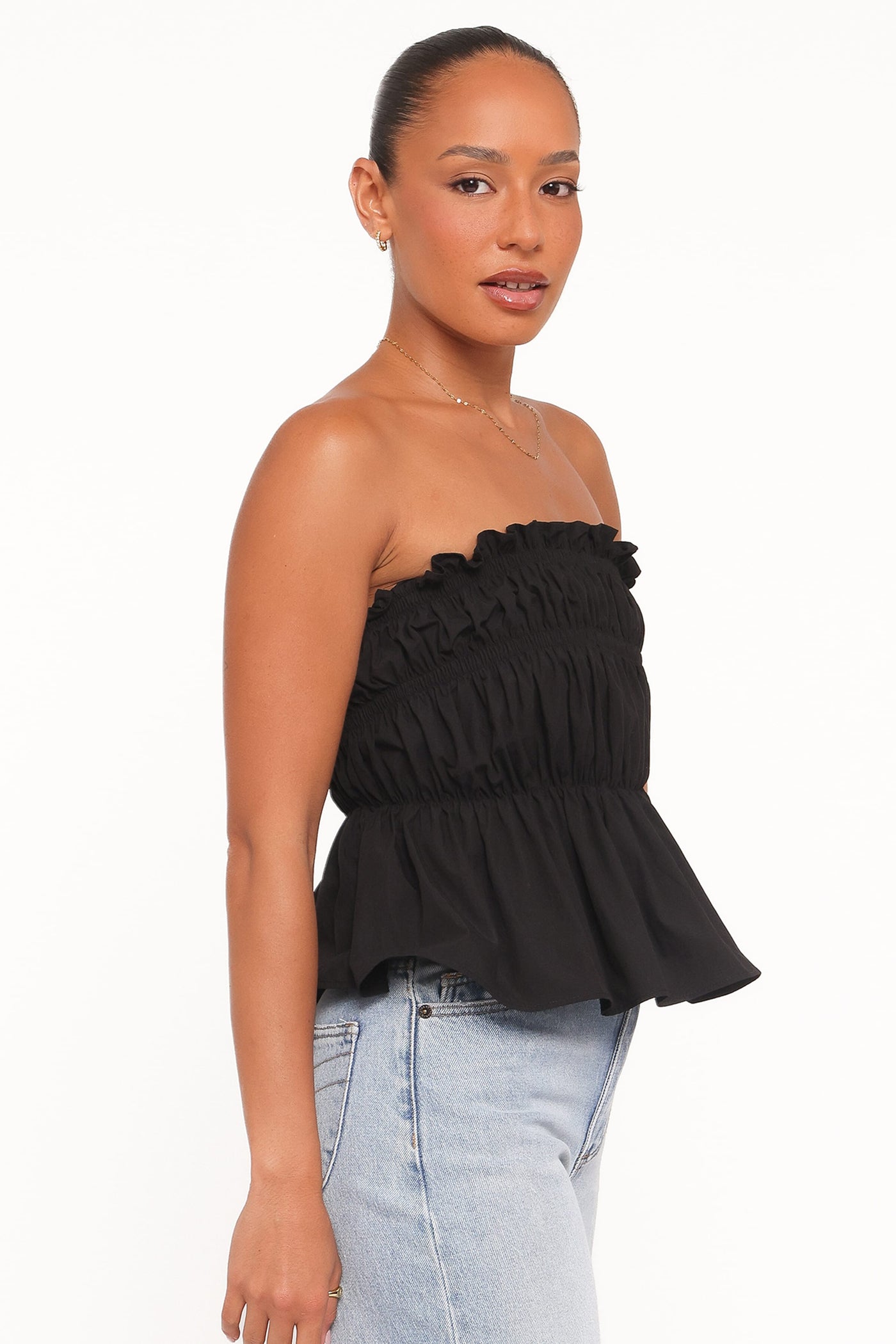 Wilhelmina Strapless Top - Black
