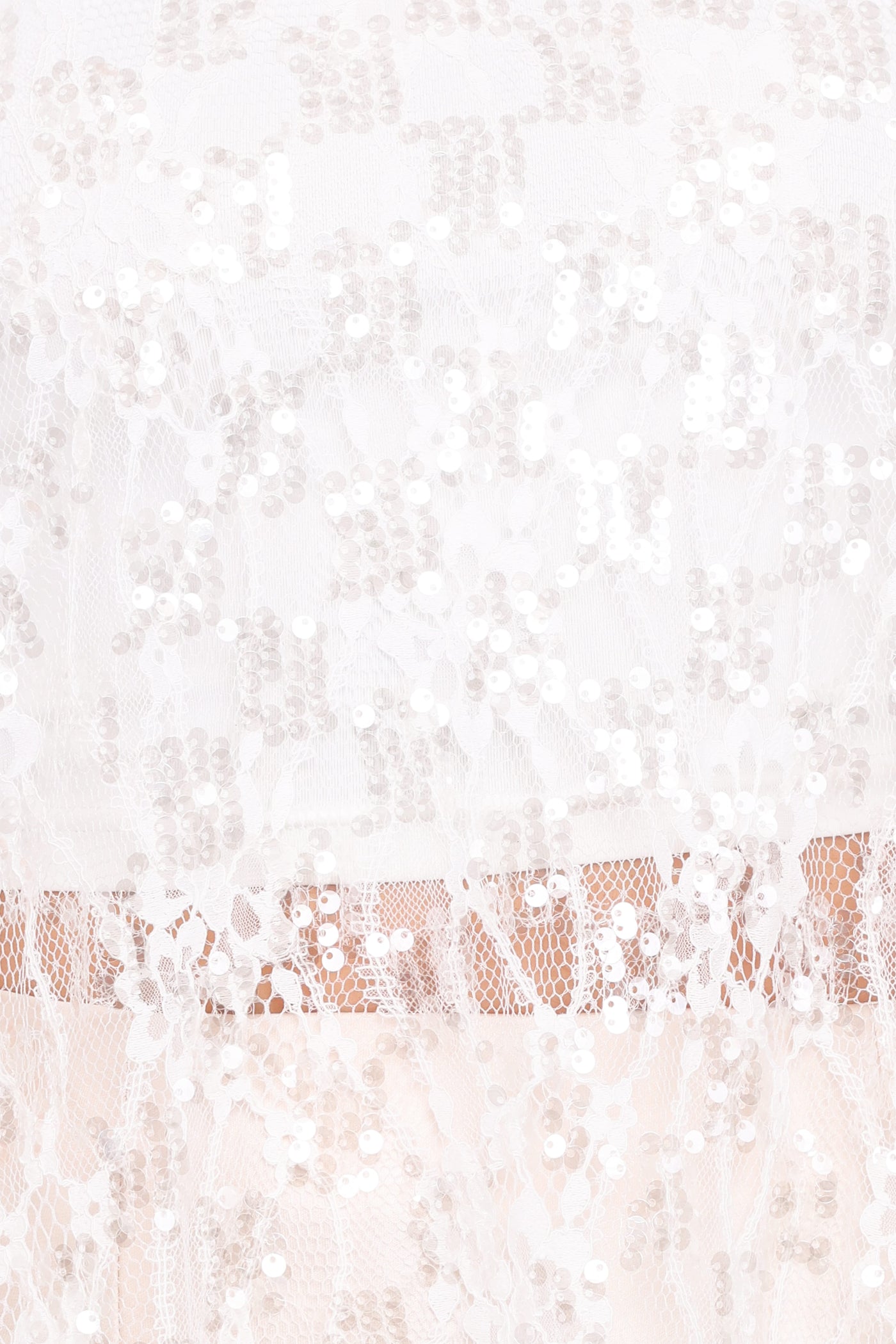Yonder Sheer Lace Tee Top - White