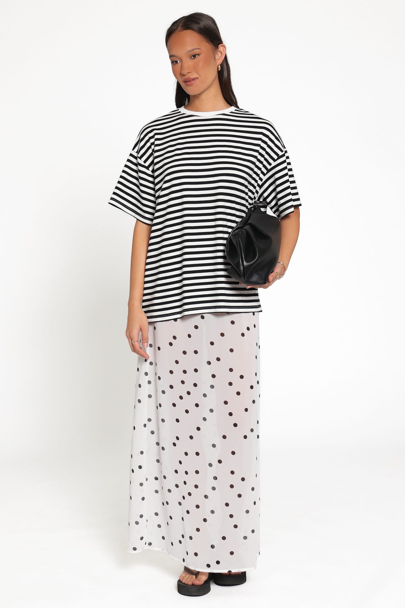 Tammi Skirt Set - White Black