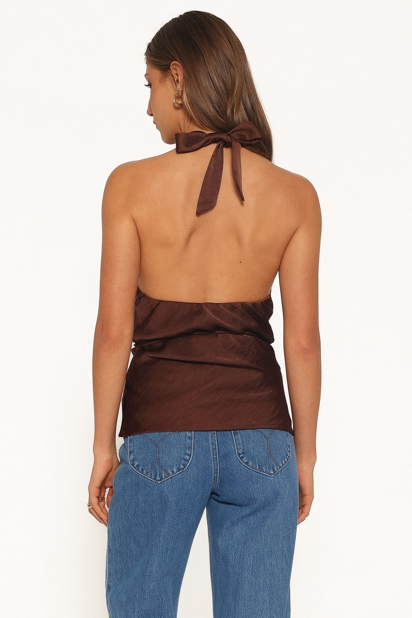 Brenn Halterneck Top - Chocolate Brown