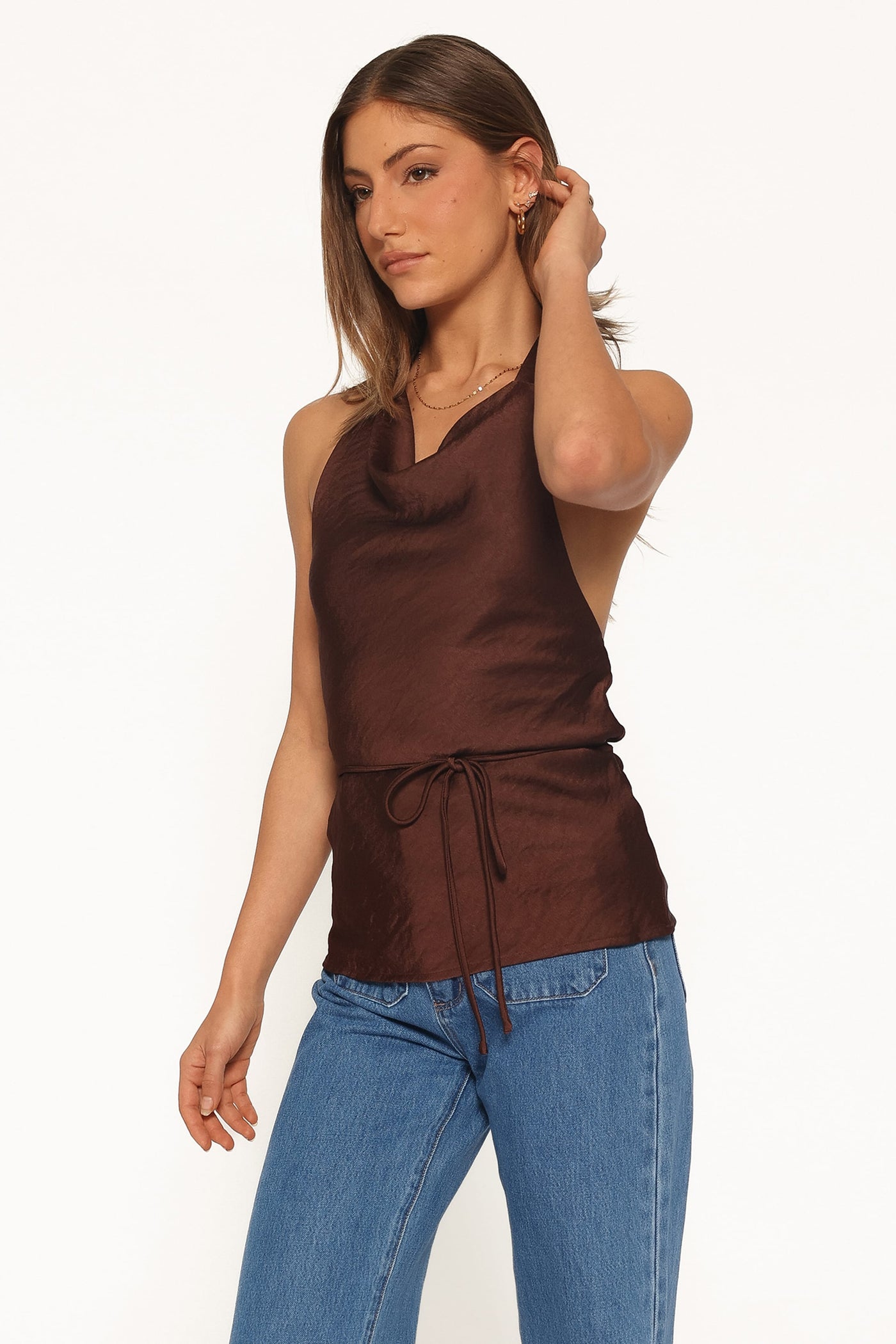 Brenn Halterneck Top - Chocolate Brown