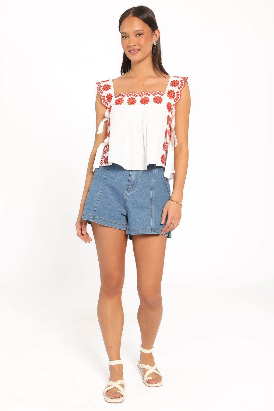 Brydee Tie Top - Red
