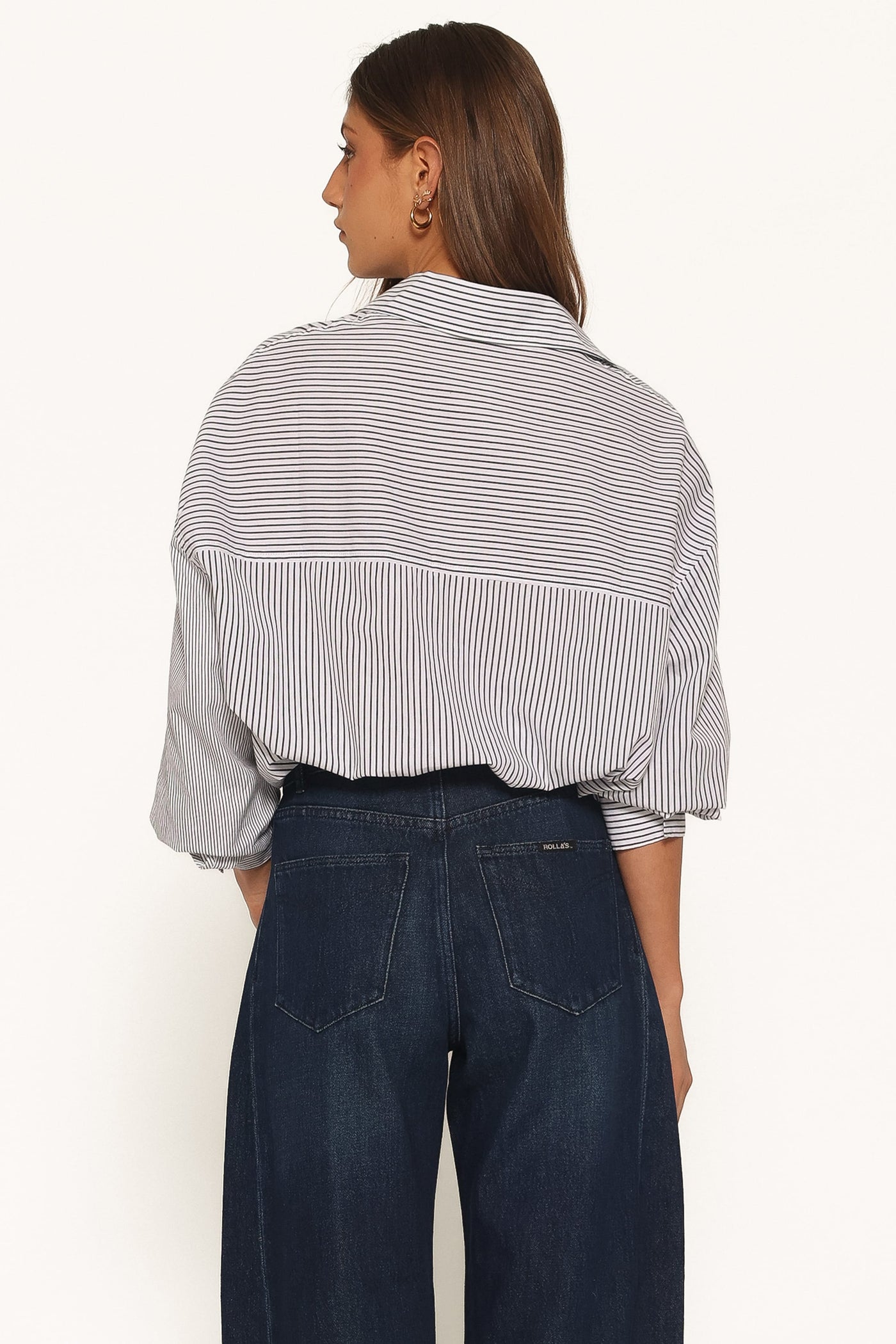 Elva Oversized Shirt - Black Stripe