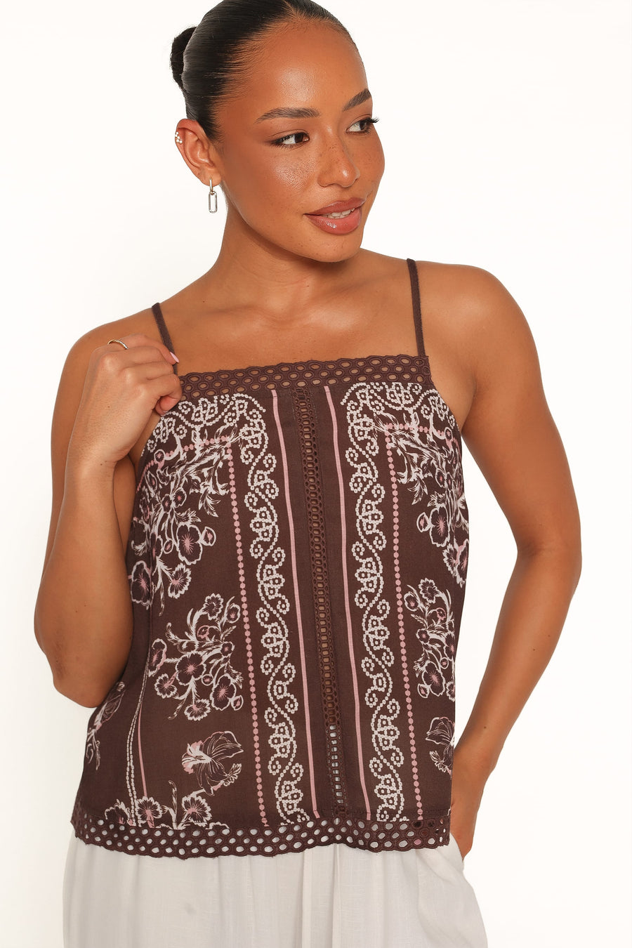 Erina Tank - Brown Bandana