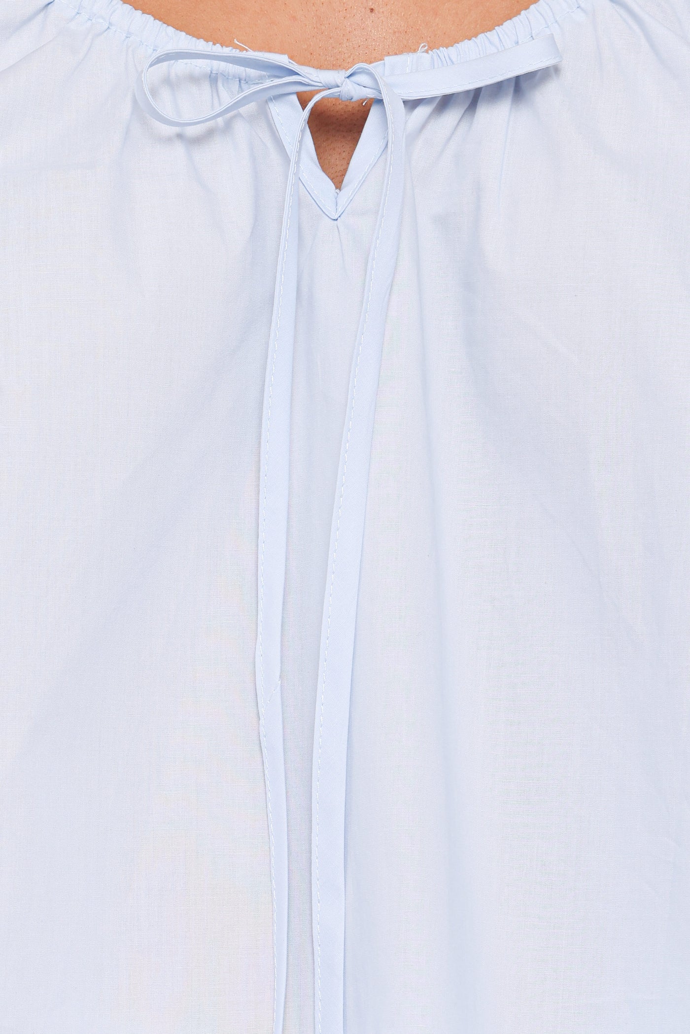 Lawrence Tie Scoop Top - Light Blue