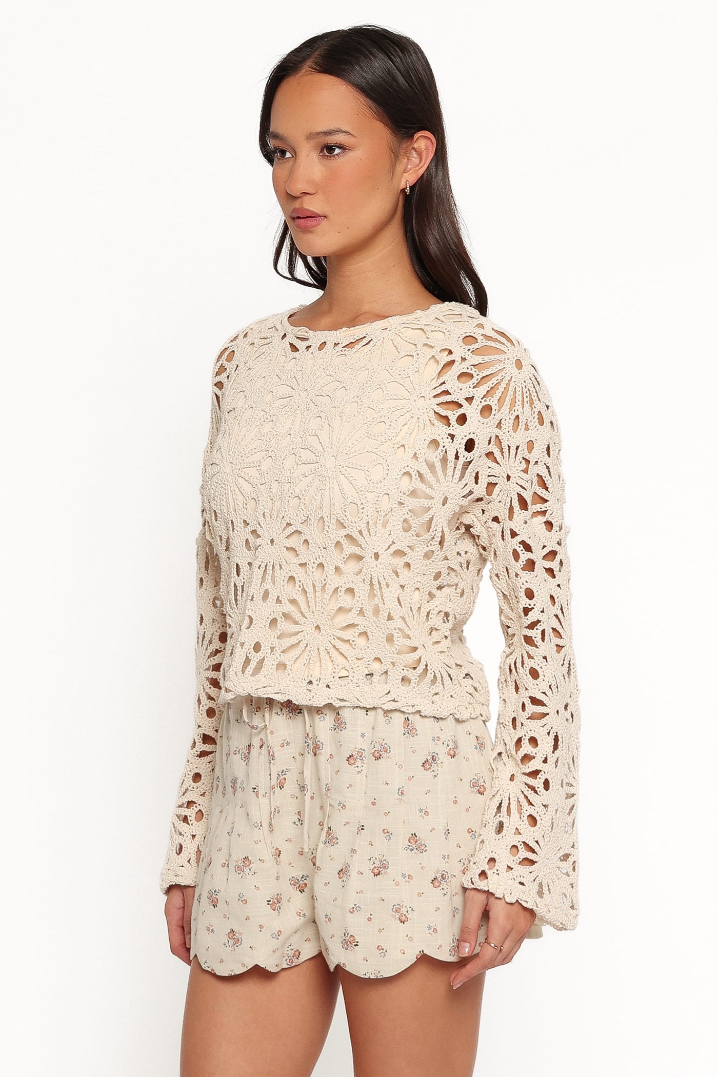 Rowley Crochet Top - Natural