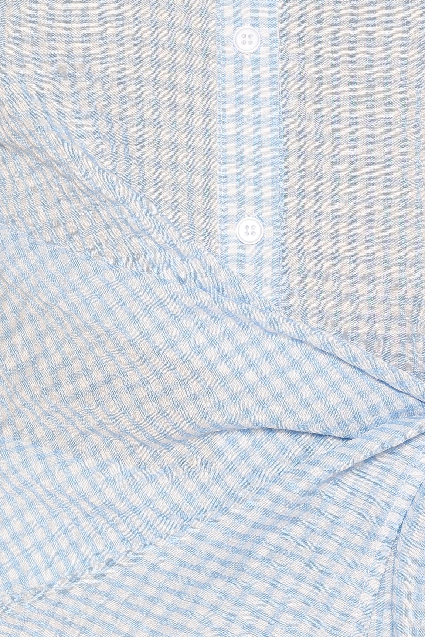 Shiloh Side Tie Shirt - Blue Gingham