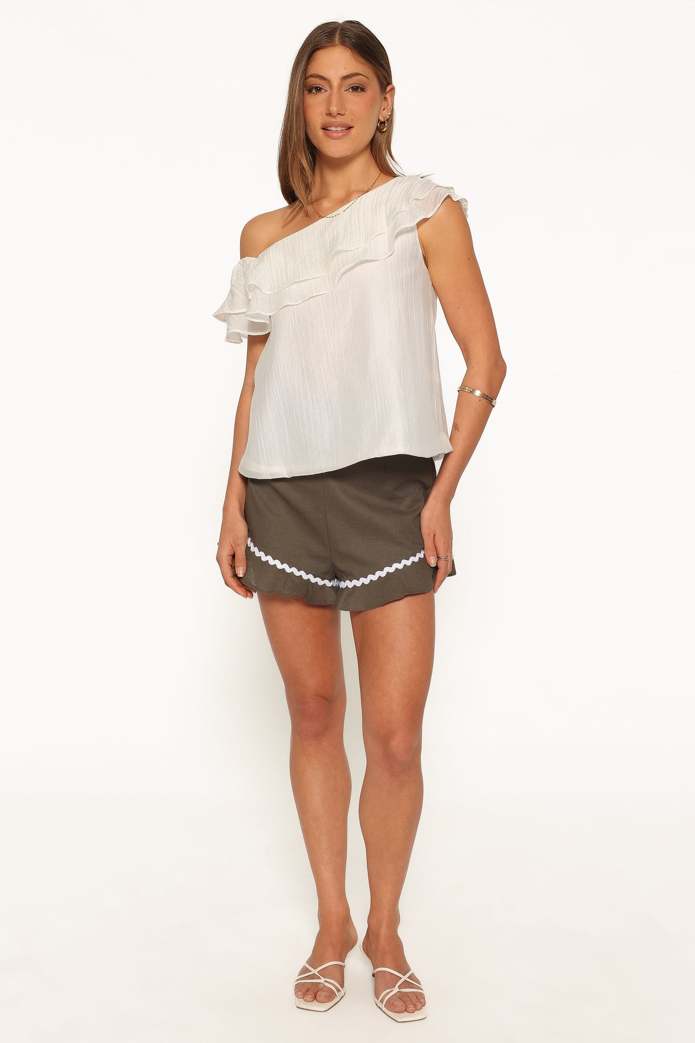 Veana One Shoulder Top - Cream